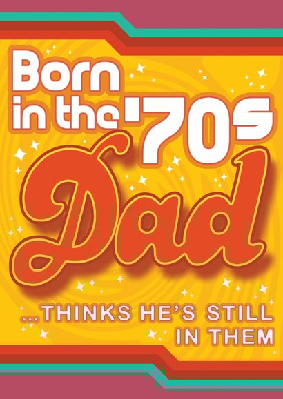 70s Dad birthday or Father's Day retro style card created by Jasperpie