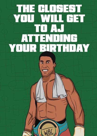 Anthony Joshua birthday card created by Doublea