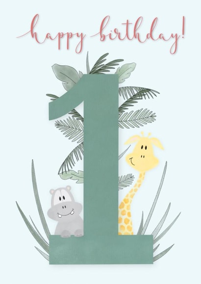 First Birthday Jungle Card created by Magpie Designs UK