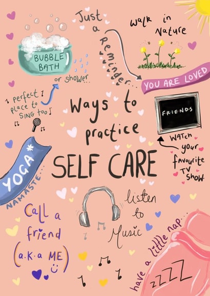 Self care card created by AP Designs