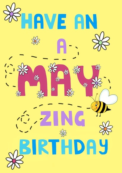 May birthday card 1001 created by Schnauzer Scribbles