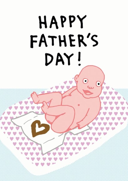 Nappy heart Fathers Day created by LIKKS Greeting Cards