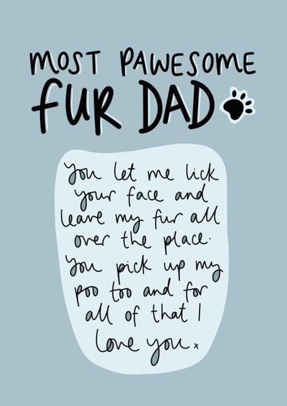 Most Pawesome Fur Dad created by Muses & May 