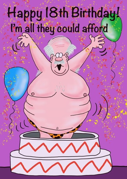 18th Birthday grandad stripper cake created by Gary Jones