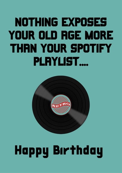 Ageing Spotify Playlist created by Say Something Designs 