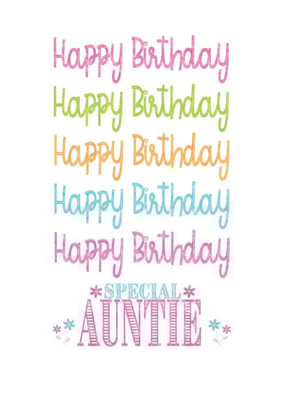 Happy Birthday to a Special Auntie created by Jay Design