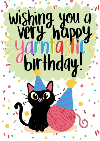 A yarntastic birthday card for a yarn lover created by qwertycat