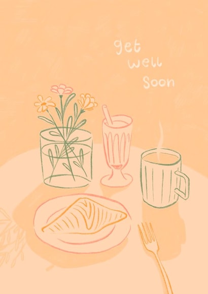 Get Well Soon Breakfast Card created by Lydia Ellen Greaves