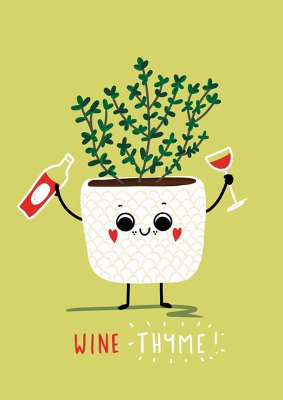 Wine Thyme Celebration created by NICHOLA COWDERY ILLUSTRATIONS 