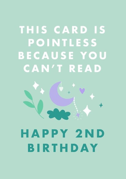 Pointless 2nd Birthday Card created by URGHH Card Co.