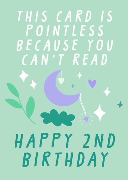 Funny 2nd Birthday Card - Pointless - For Babies and Toddlers created by URGHH Card Co.