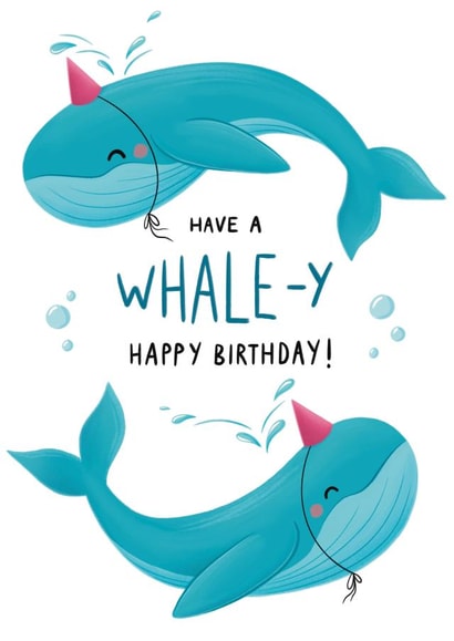 Whale-y Happy Birthday created by Sophie Kent Illustration