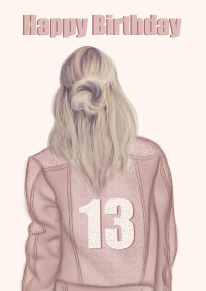 Trendy 13th Birthday Girl Card created by EL ILLUSTRATES