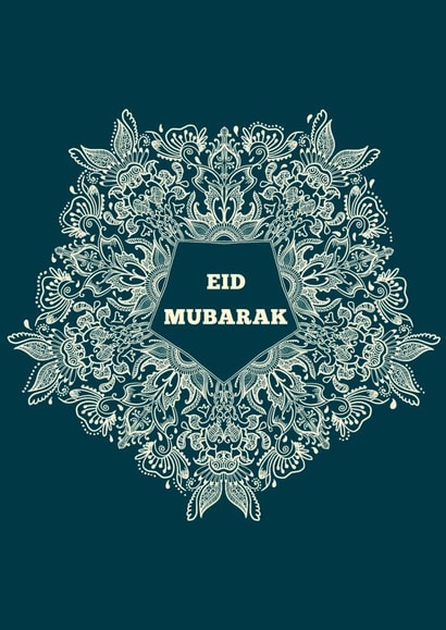 Eid Mubarak pretty card created by HennaHunar