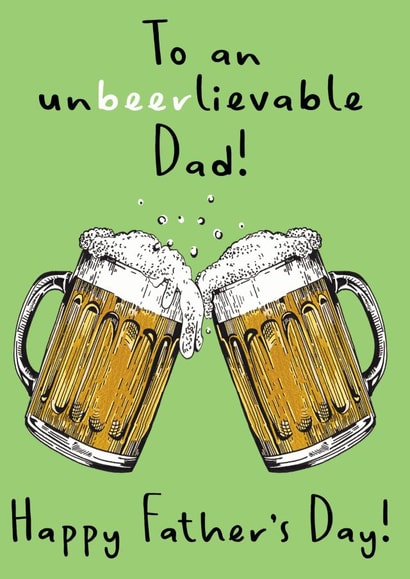 Unbeerlievable Father's Day Card created by Amy Florence Design