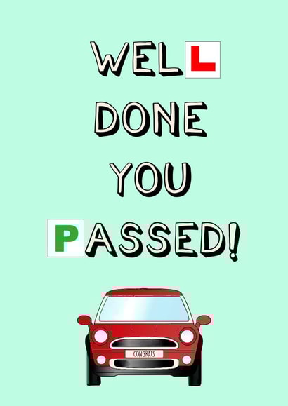 Well Done You Passed your Driving Test! created by Poppy & Mabel