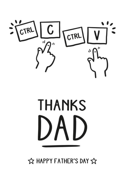 Copy and Paste Father's Day Card created by Jodie Gaul & Co