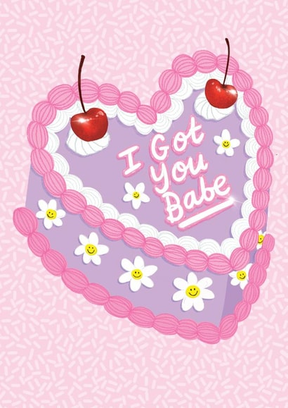 Love you, I got you Babe Friendship card created by The Stylist Illustrates