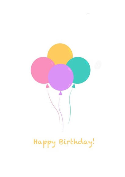 Bunch of balloons Birthday card! created by Hundreds & Thousands