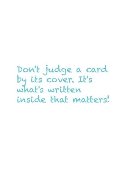 Don't judge me Birthday card! created by Hundreds & Thousands