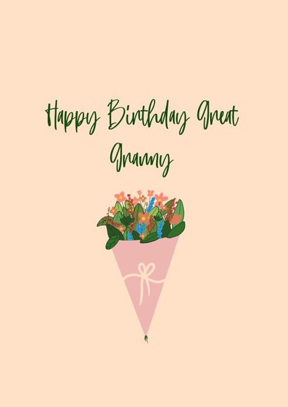 Floral great granny birthday card created by Ain't It Fun