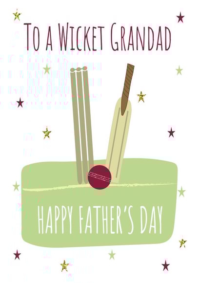 Grandad Cricket Father's Day card created by Missycards