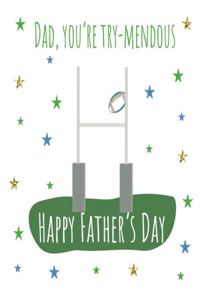 Rugby Dad Father's Day card | thortful