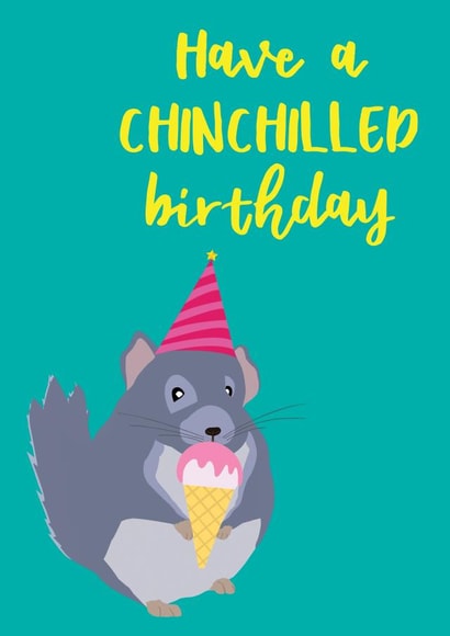Chinchilla Birthday Card created by Dusty Rose Lees