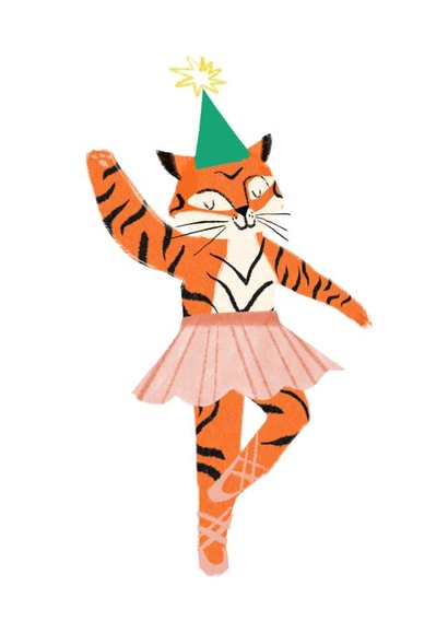 Ballerina Tiger Birthday Card created by Caryssa Jason