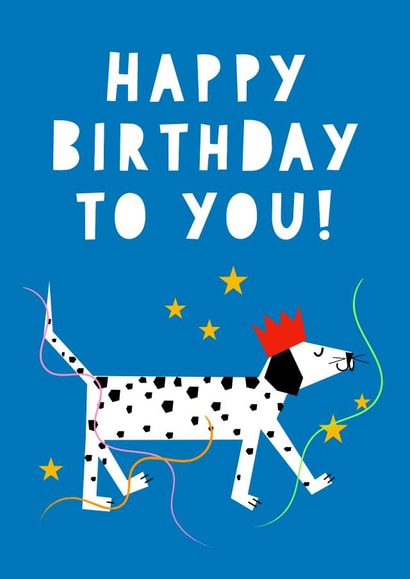 Dalmatian Birthday Card created by Adam Regester