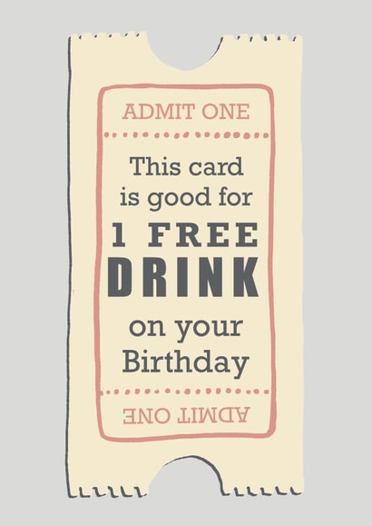  Birthday drink token  created by @lydiapimmdraws