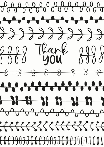 Ric Rac thank you card created by Deborah Chou