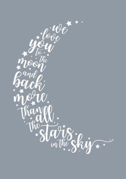 We love you to the moon and back created by Ellie's Little Studio