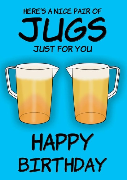 Nice pair of Jugs Birthday Card created by @Cupsie's Creations