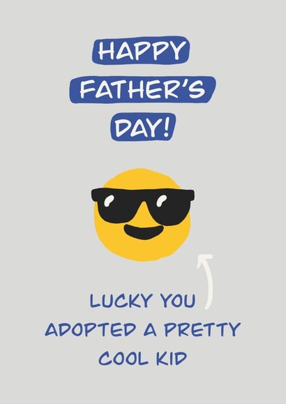 Adopted a cool kid, Father's Day Card created by @lydiapimmdraws