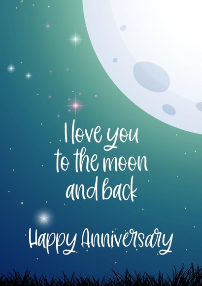To the Moon and Back Anniversary Card created by Prints With Personality