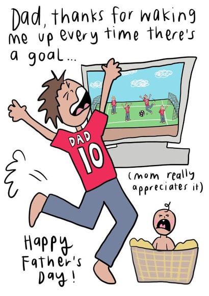 Football Father’s Day card created by Che Dyer