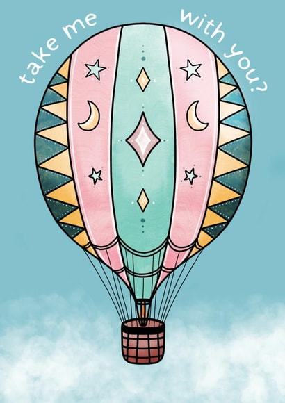 Hot Air Balloon Leaving Card created by Emily Underworld