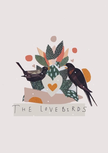 The Love Birds Cute Anniversary Card created by Molly Lavinia Hutchings