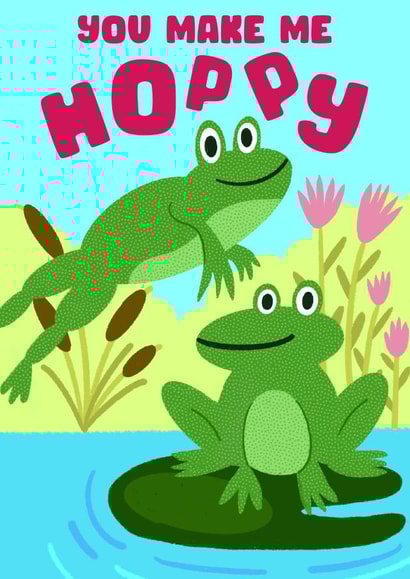 You Make Me Hoppy card created by Jive Prints