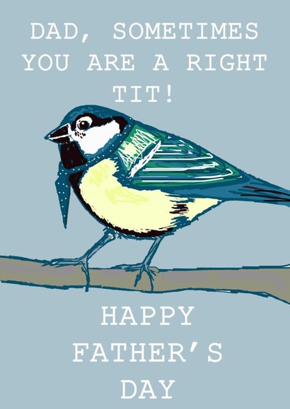You are a right TIT Father's day card. created by Lucky Lobster Art