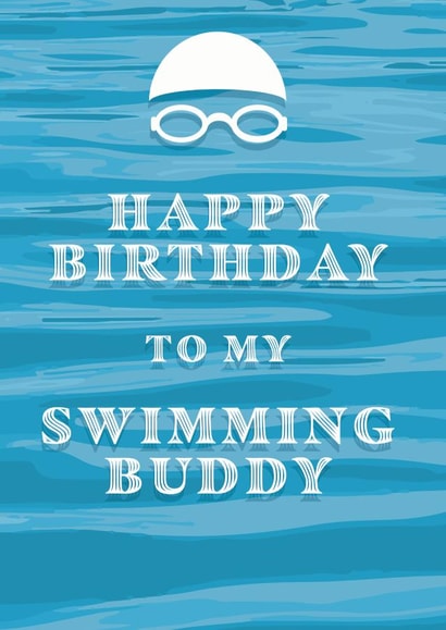 Happy Birthday Swimming Buddy created by MOJO Creative Studio