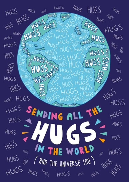 Sending all the hugs thinking of you card created by Kerry Stewart