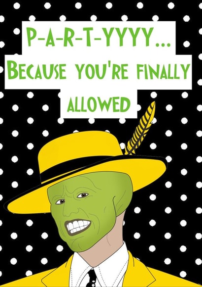 The Mask Birthday Card created by Rachel Frost