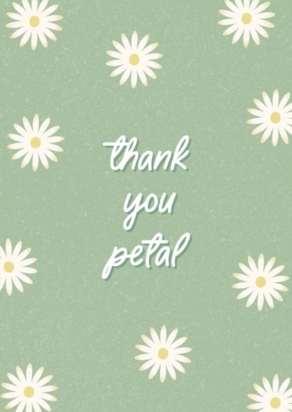 Cute Daisy Thank You Card created by Amy V Packham Art