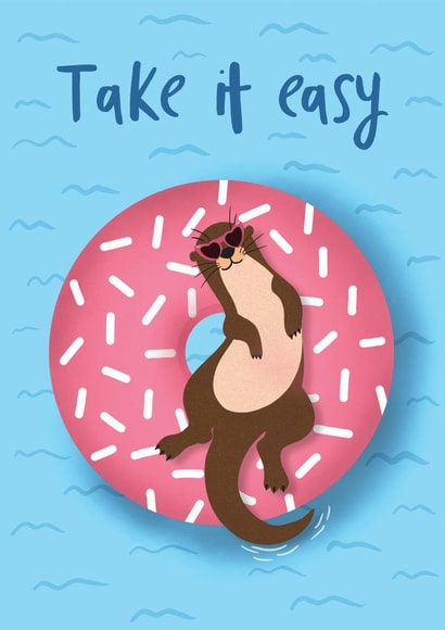 Take It Easy Get well card created by @tikkled.pink