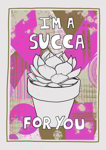 Succulent Love Anniversary card created by Philippa Gumley