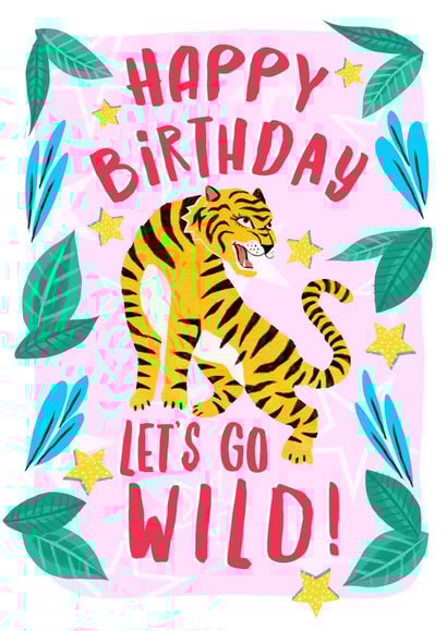 Let's Go Wild birthday card created by The Jaunty Cocoon