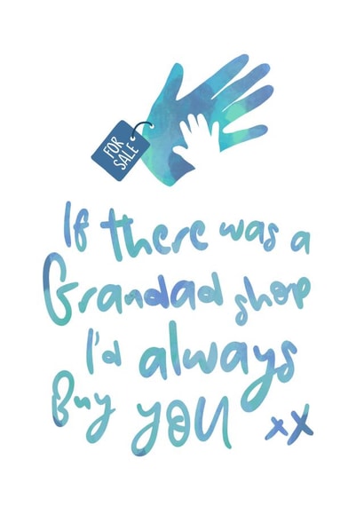 Grandad Shop card created by Evie Garnett Designs