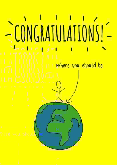 On Top of the World Congratulations Card created by size3art